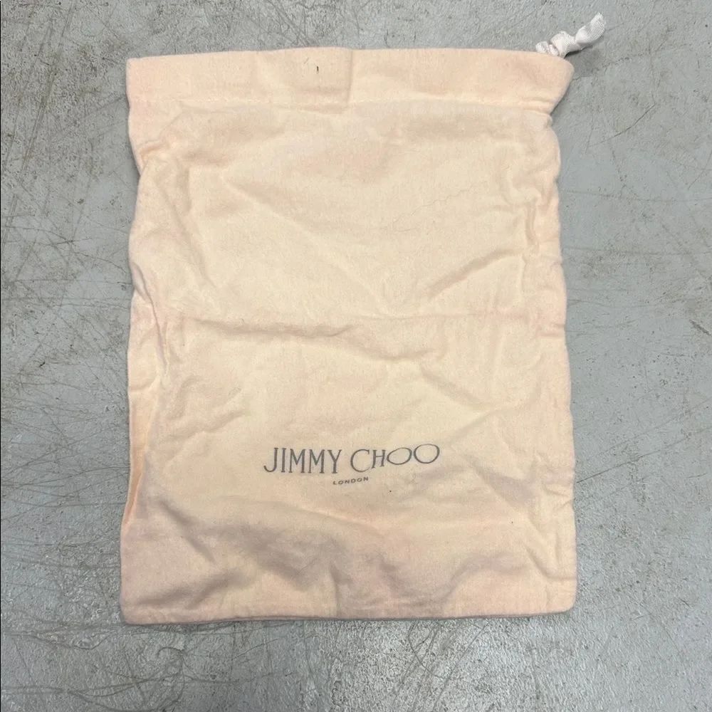Jimmy Choo Dust Bag inโLight Pink Small Accessory Bag 18 x 9 Inch Drawstring Bag